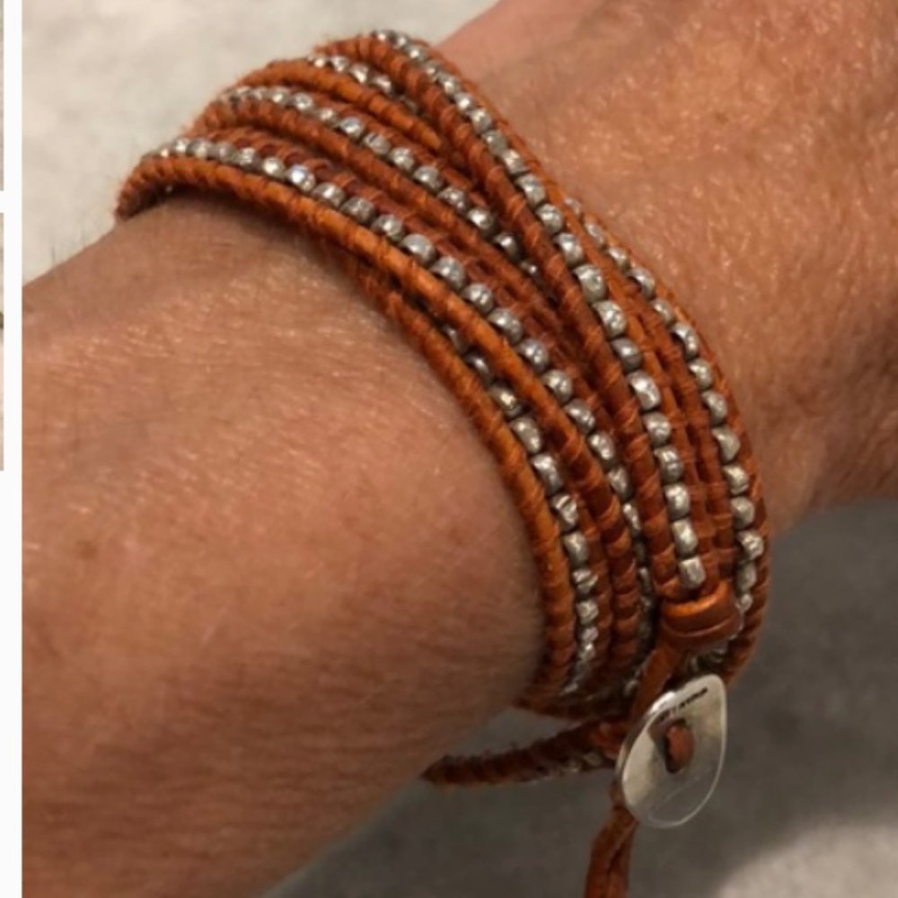 Chan Luu Gold Hematine Wrap Bracelet OS